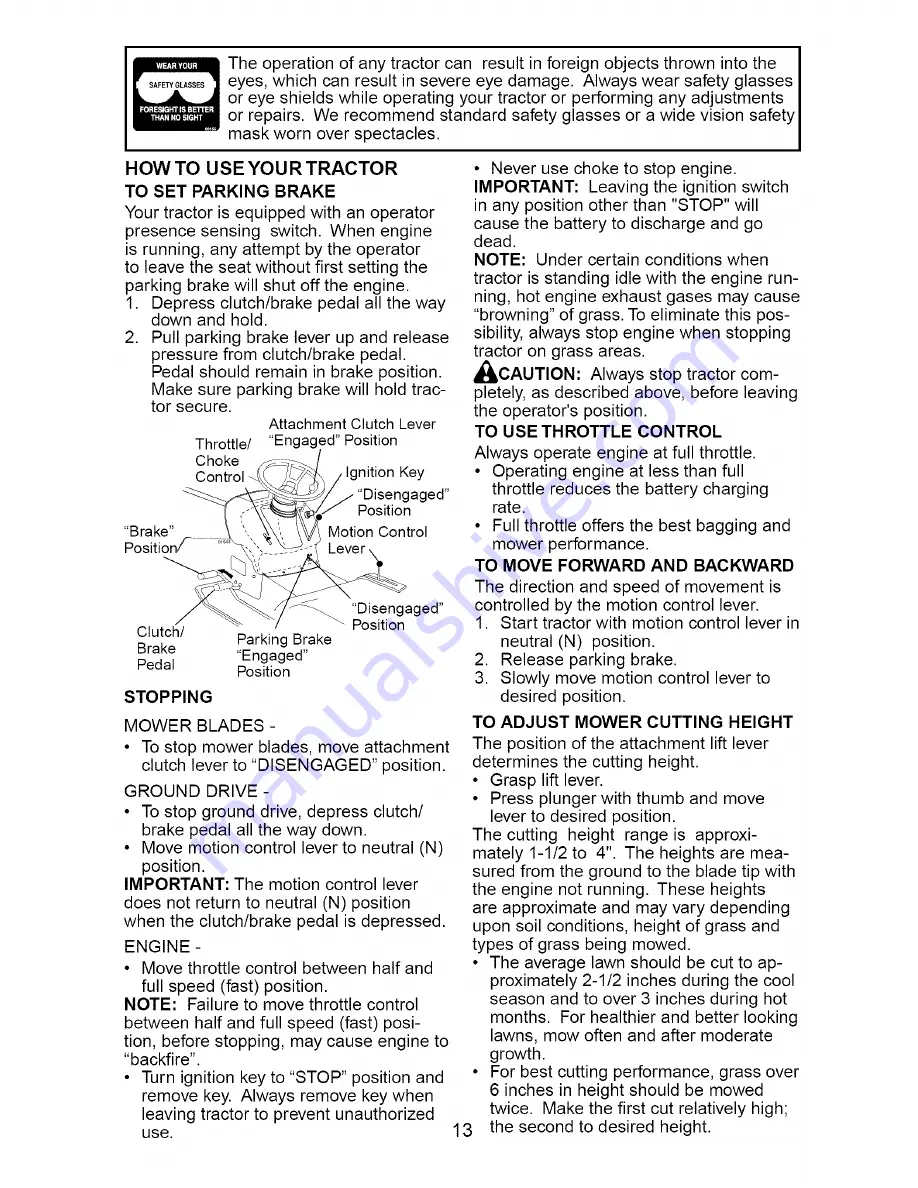 Craftsman 917.274760 Owner'S Manual Download Page 13