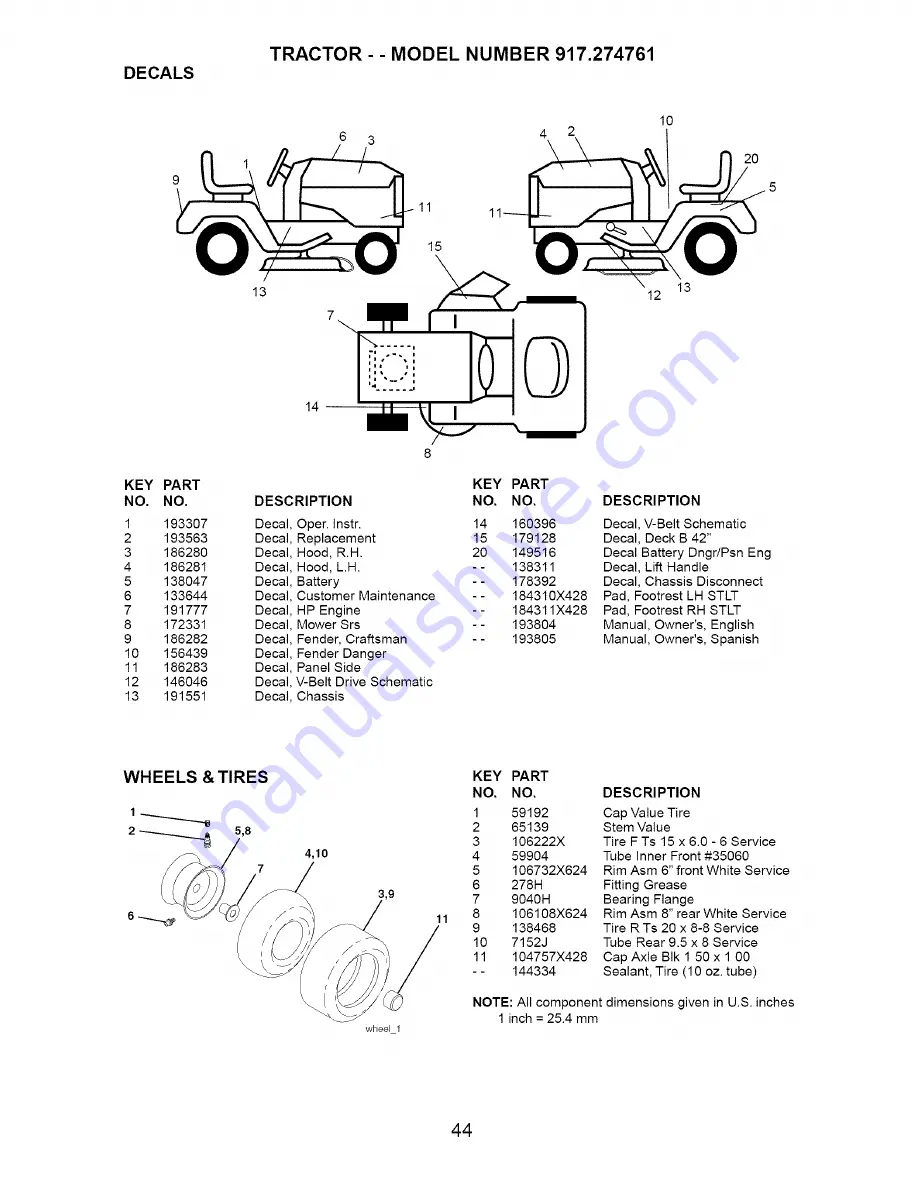 Craftsman 917.274761 Owner'S Manual Download Page 44