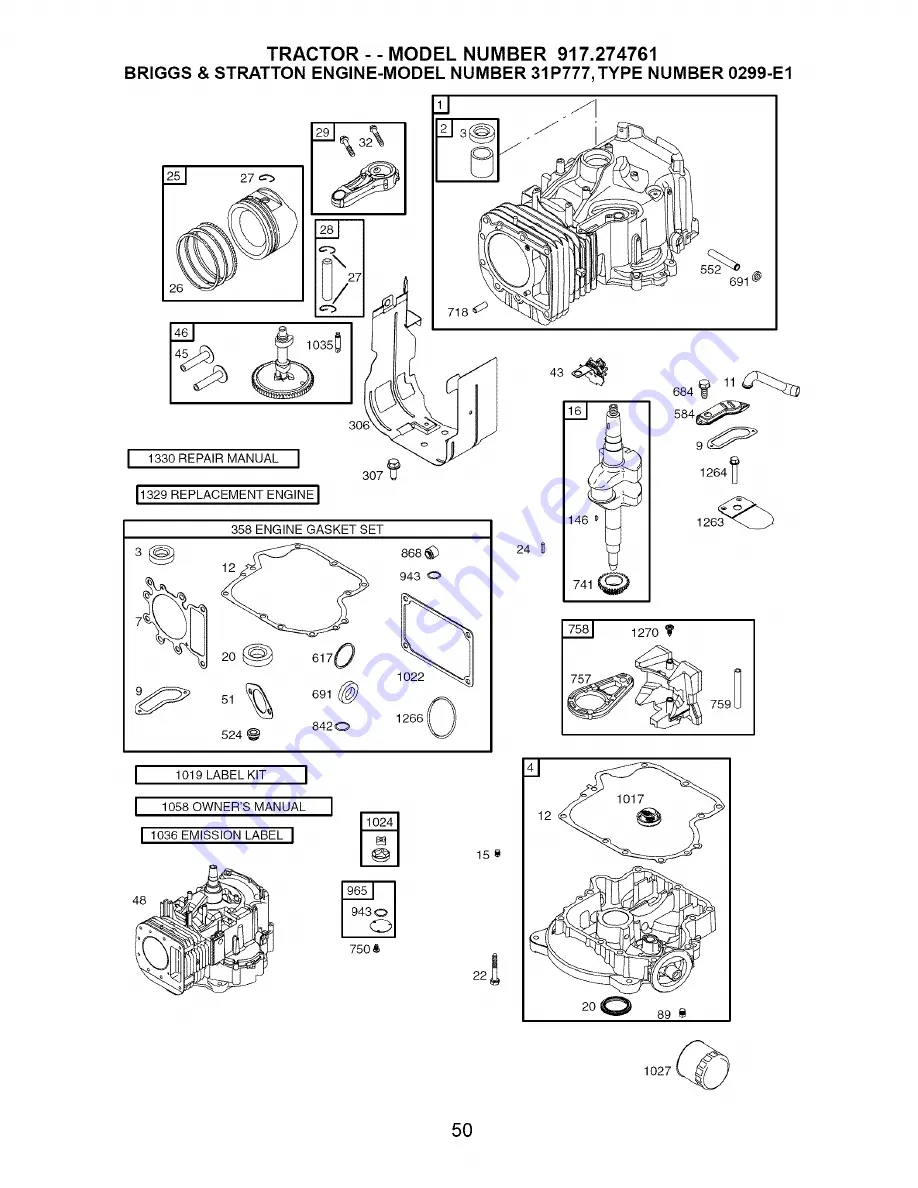 Craftsman 917.274761 Owner'S Manual Download Page 50