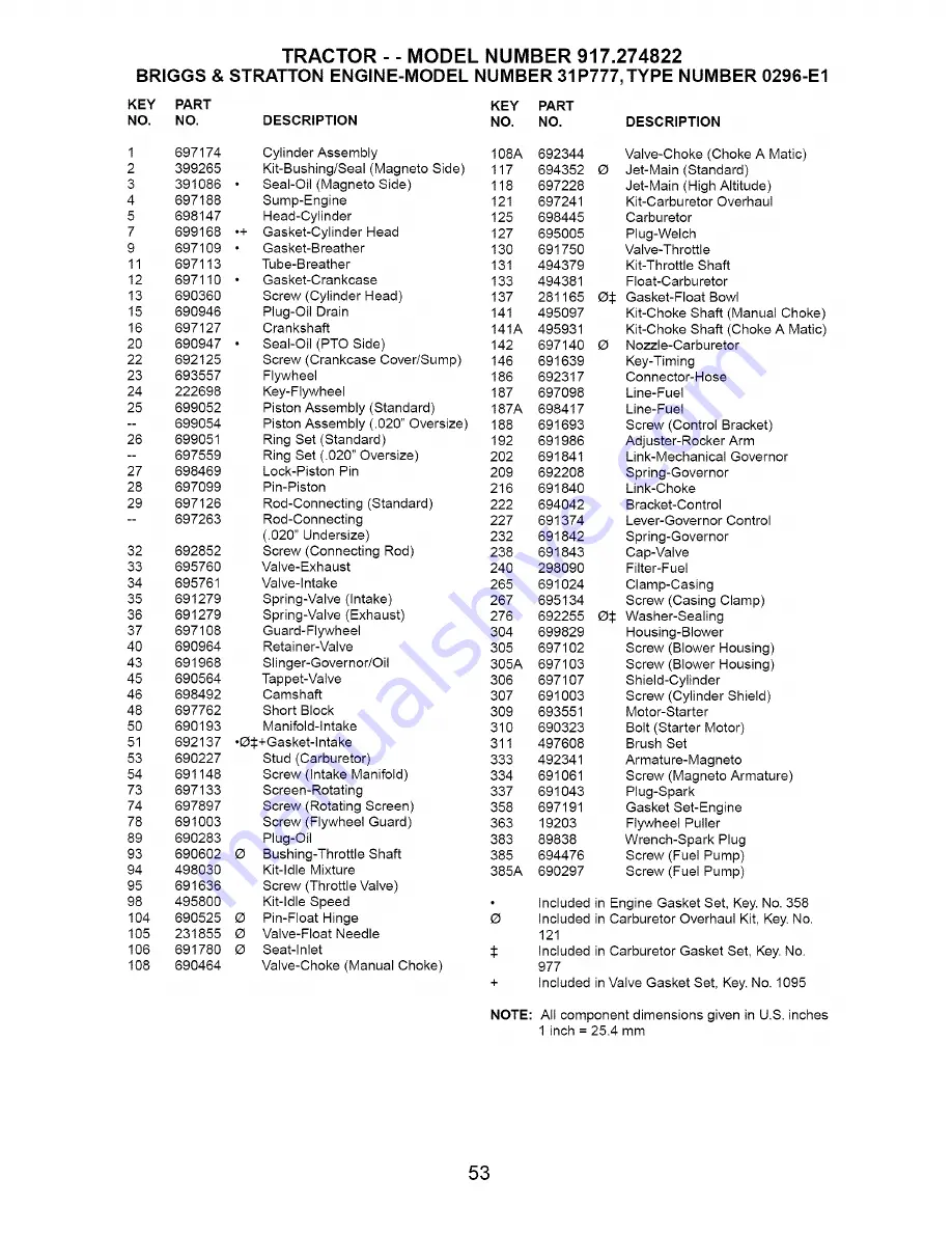 Craftsman 917.274822 Owner'S Manual Download Page 53