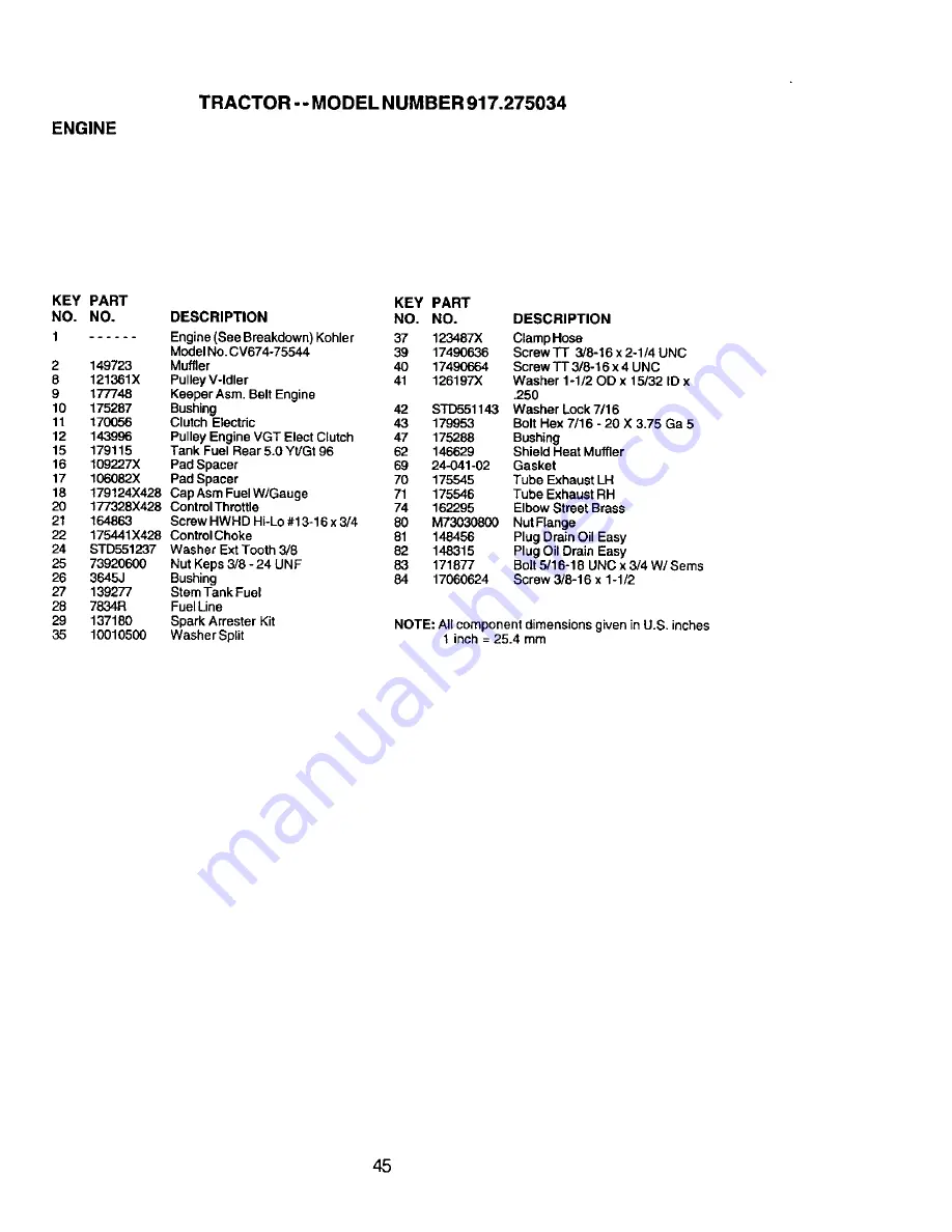 Craftsman 917.275034 Owner'S Manual Download Page 45