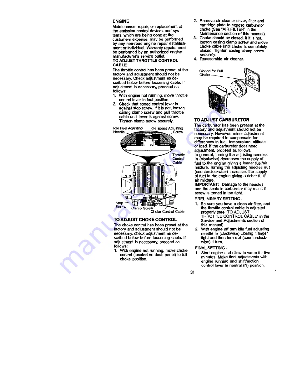 Craftsman 917.275223 Owner'S Manual Download Page 31