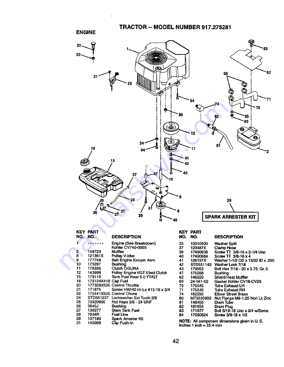 Craftsman 917.275281 Скачать руководство пользователя страница 42