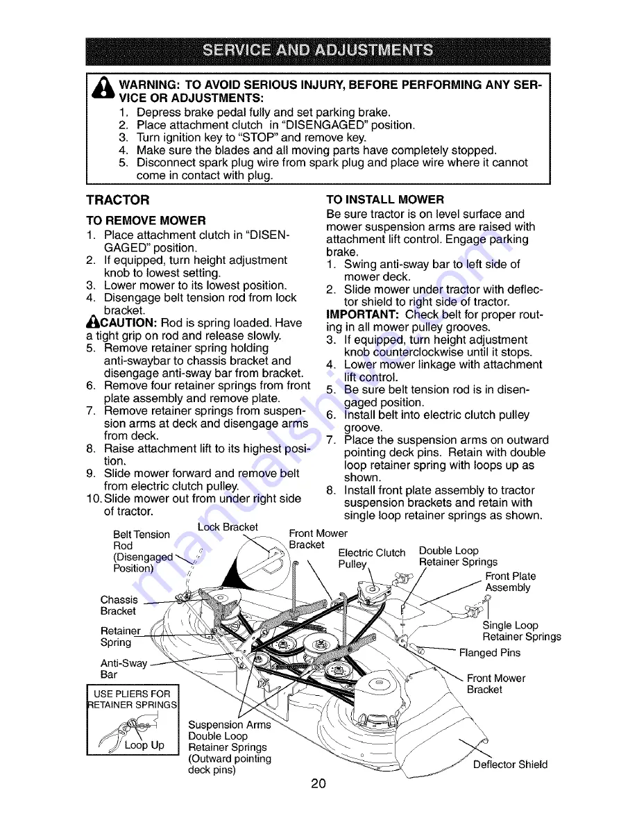 Craftsman 917.275283 Owner'S Manual Download Page 20