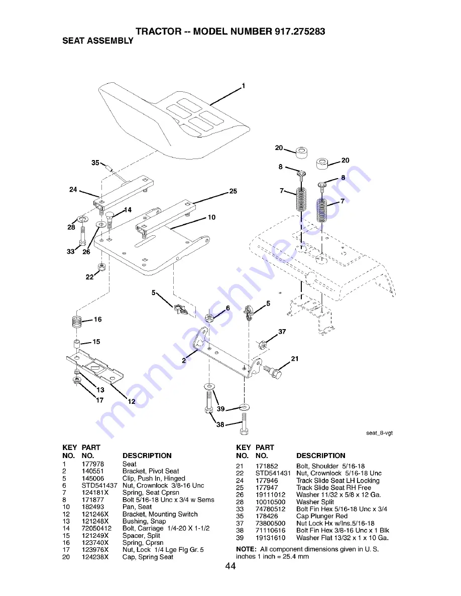 Craftsman 917.275283 Owner'S Manual Download Page 44