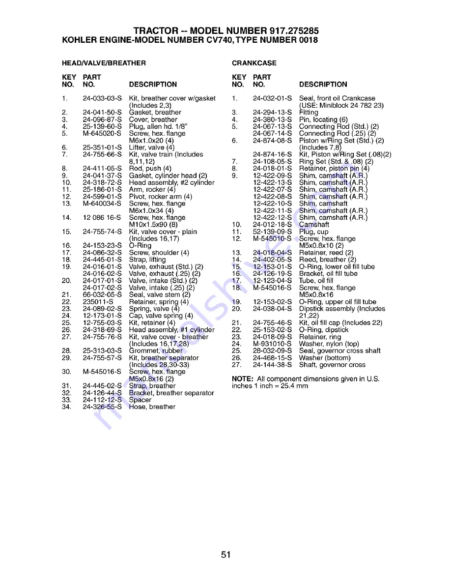 Craftsman 917.275285 Owner'S Manual Download Page 51