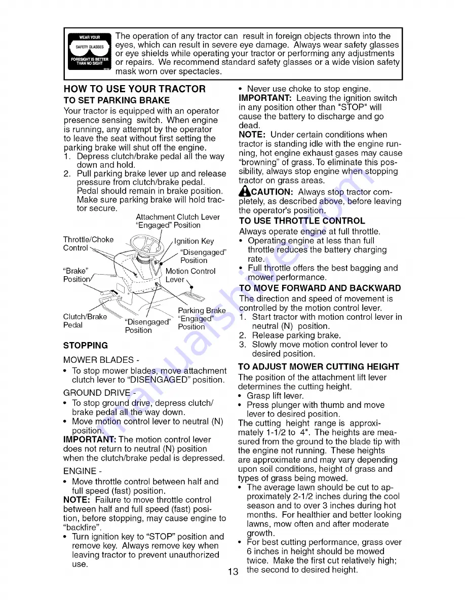 Craftsman 917.275401 Owner'S Manual Download Page 13