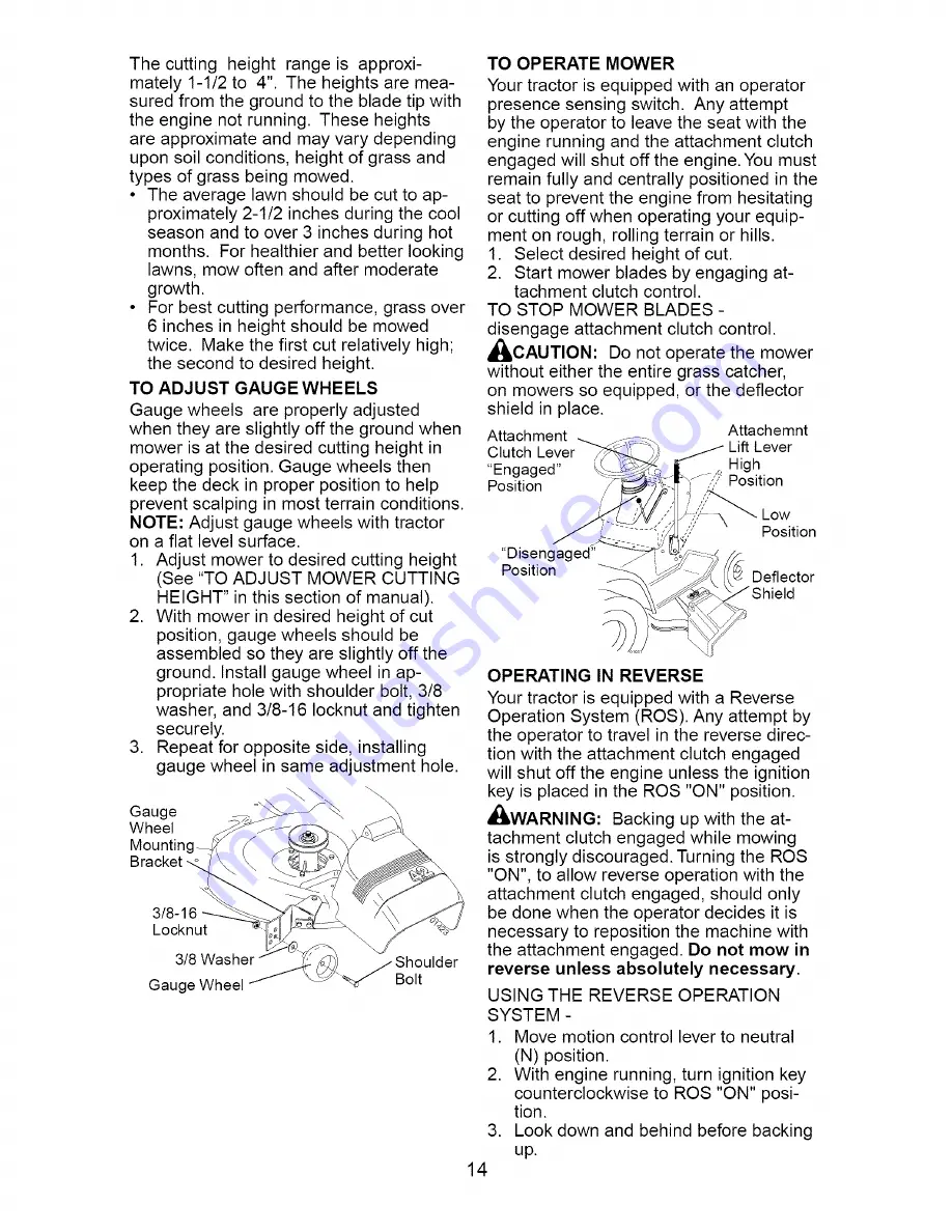 Craftsman 917.275520 Owner'S Manual Download Page 14