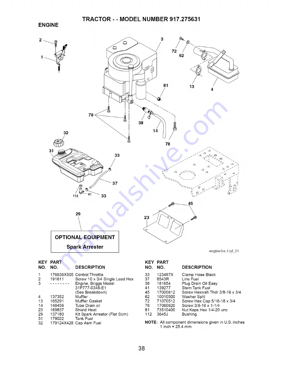 Craftsman 917.275631 Скачать руководство пользователя страница 38