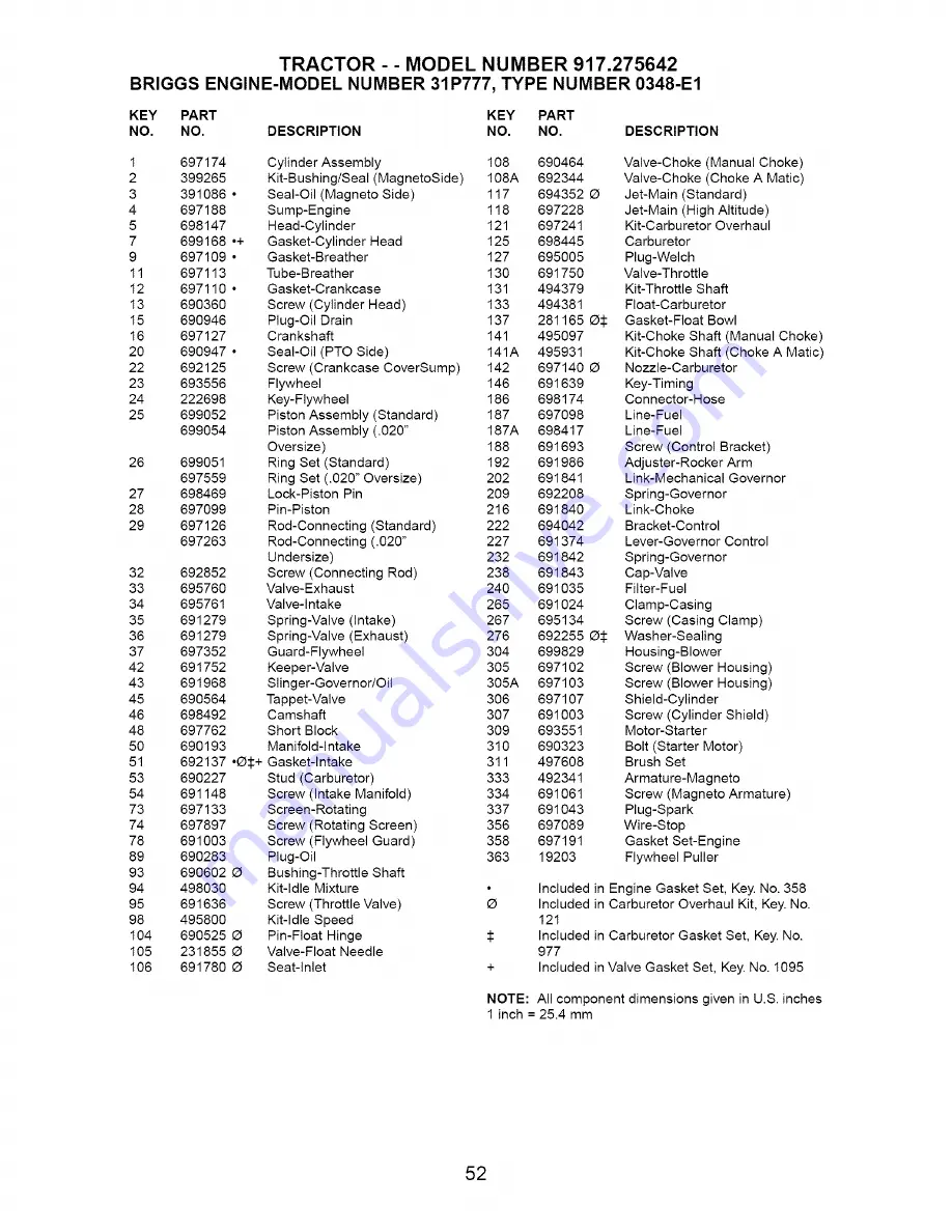 Craftsman 917.275642 Owner'S Manual Download Page 52