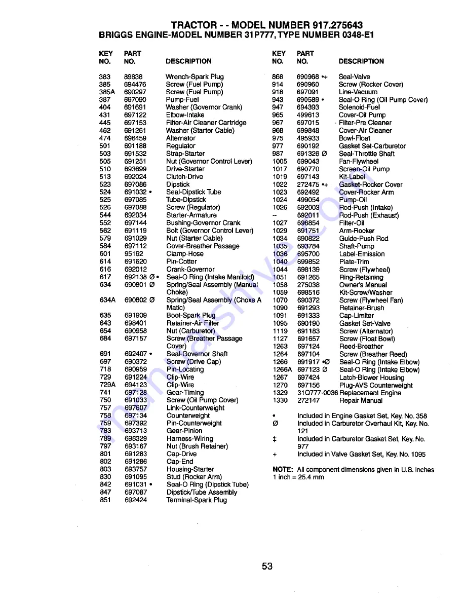 Craftsman 917.275643 Owner'S Manual Download Page 53