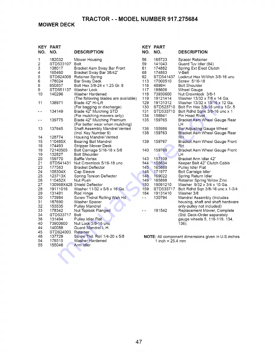 Craftsman 917.275684 Owner'S Manual Download Page 47