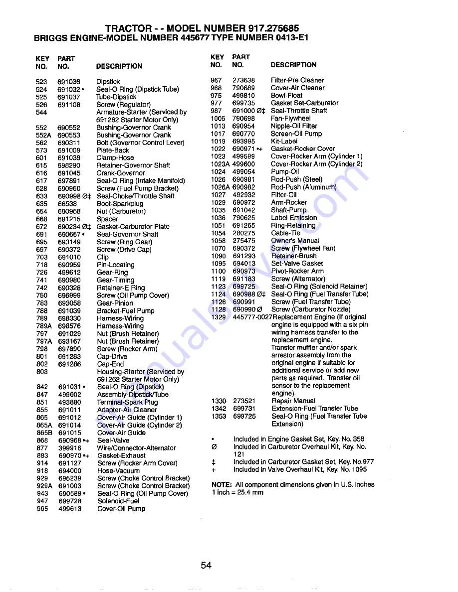 Craftsman 917.275685 Owner'S Manual Download Page 54