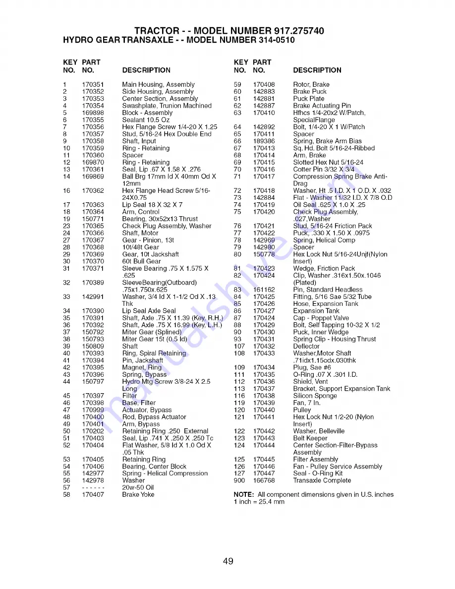 Craftsman 917.275740 Owner'S Manual Download Page 49