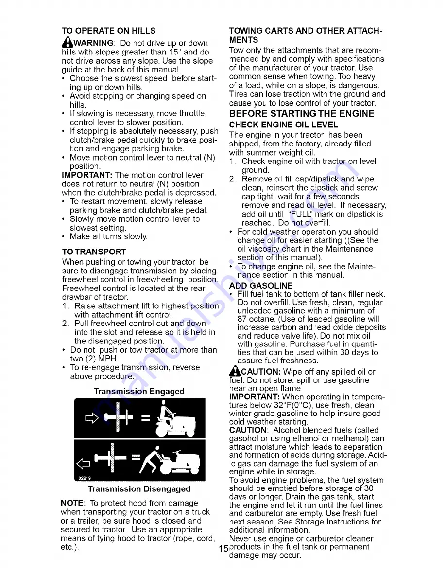 Craftsman 917.275760 Owner'S Manual Download Page 15