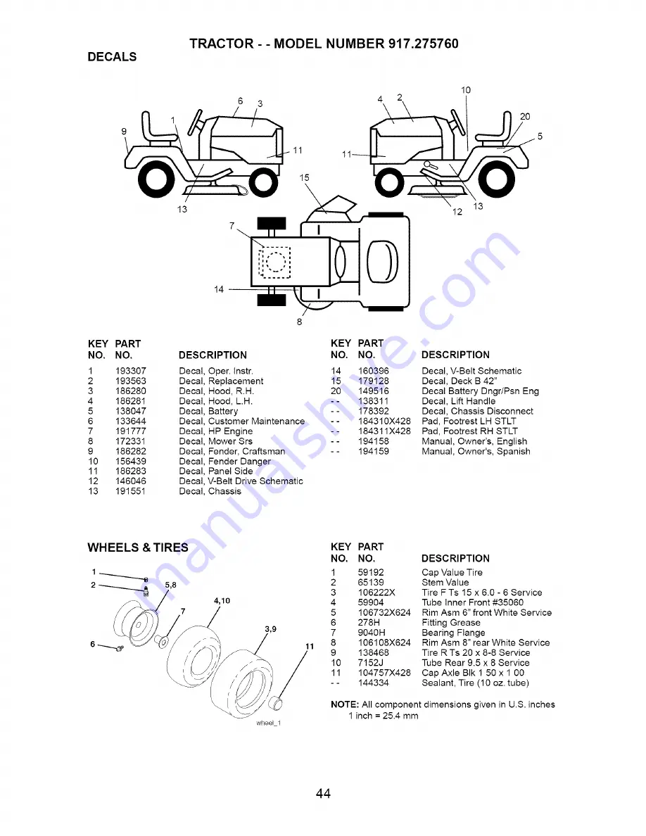 Craftsman 917.275760 Owner'S Manual Download Page 44