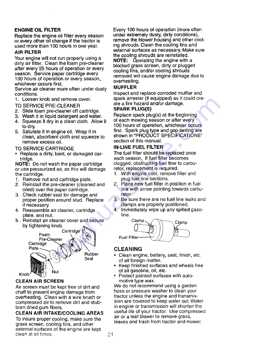 Craftsman 917.27603 Owner'S Manual Download Page 21