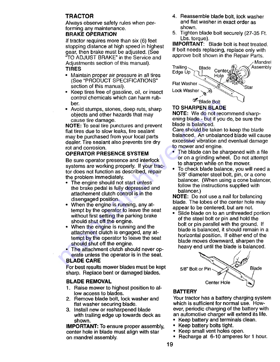 Craftsman 917.276050 Owner'S Manual Download Page 19