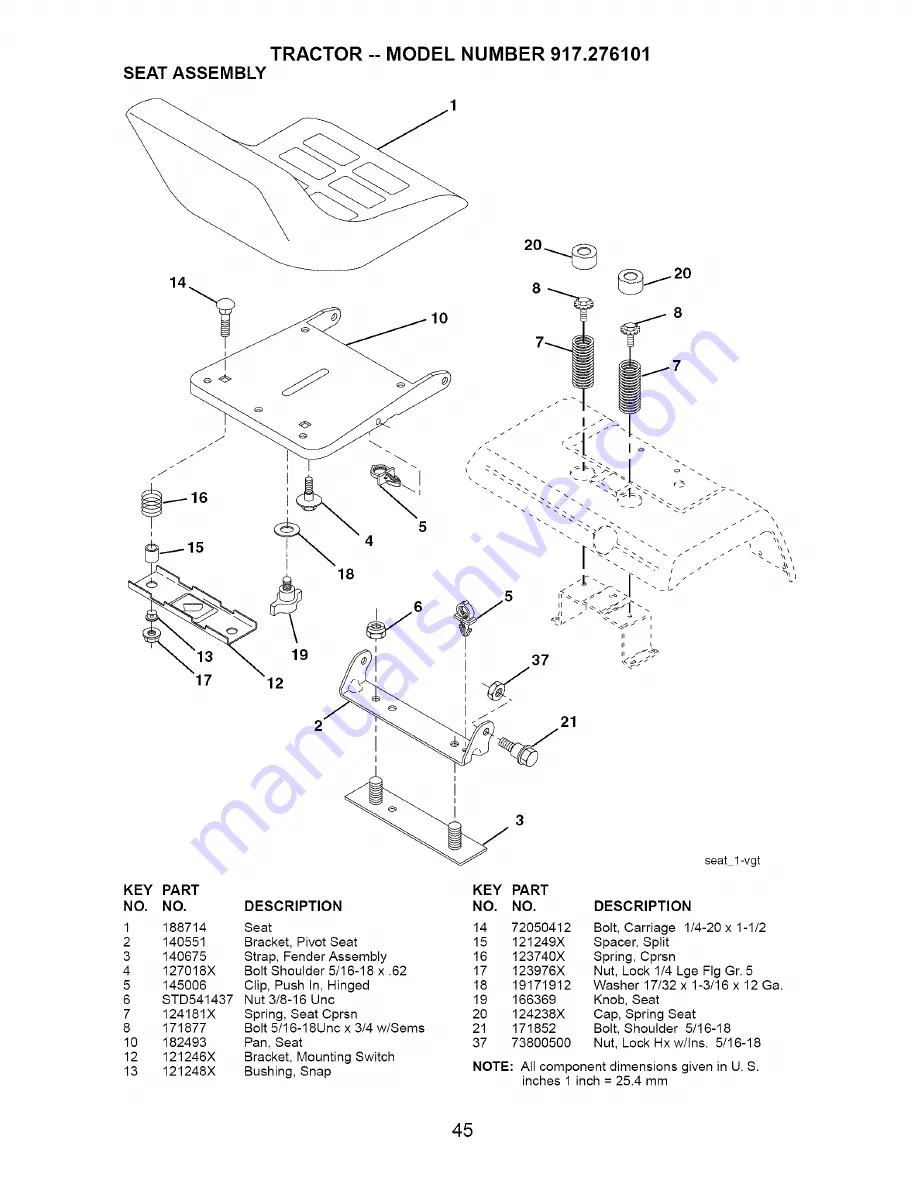 Craftsman 917.276101 Owner'S Manual Download Page 45