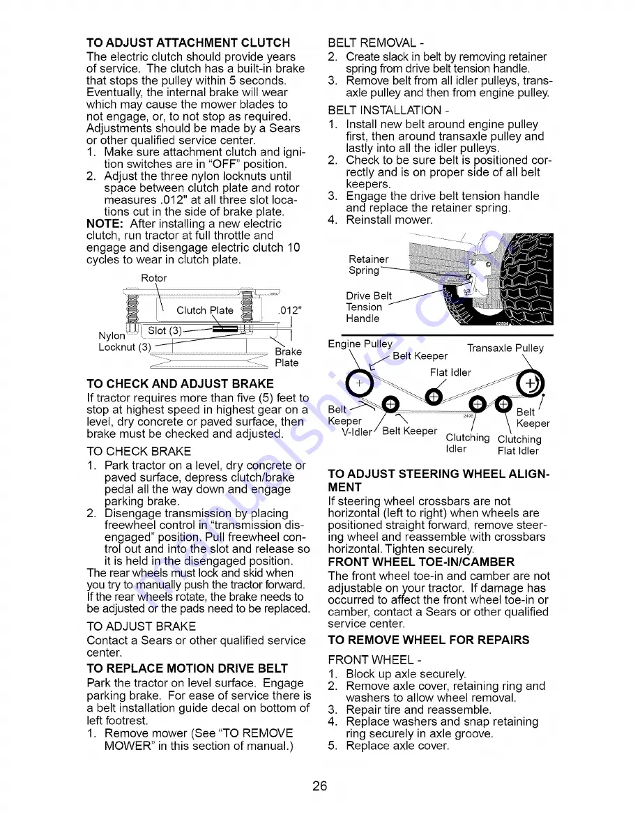 Craftsman 917.276102 Owner'S Manual Download Page 26