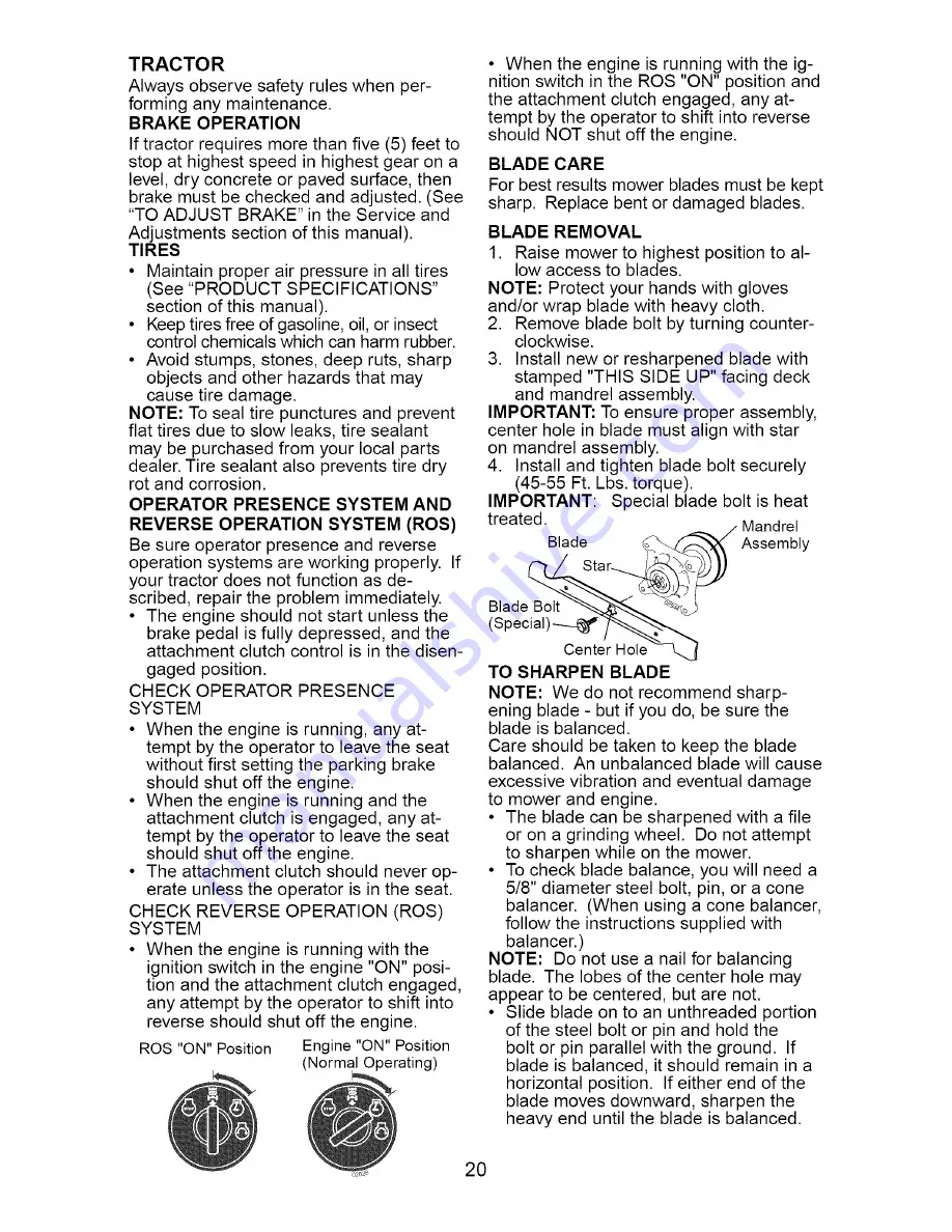 Craftsman 917.276220 Owner'S Manual Download Page 20