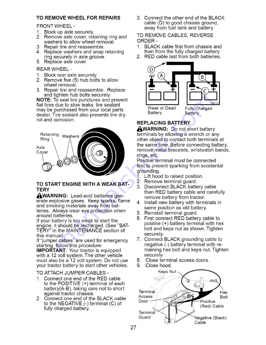 Craftsman 917.276220 Owner'S Manual Download Page 27