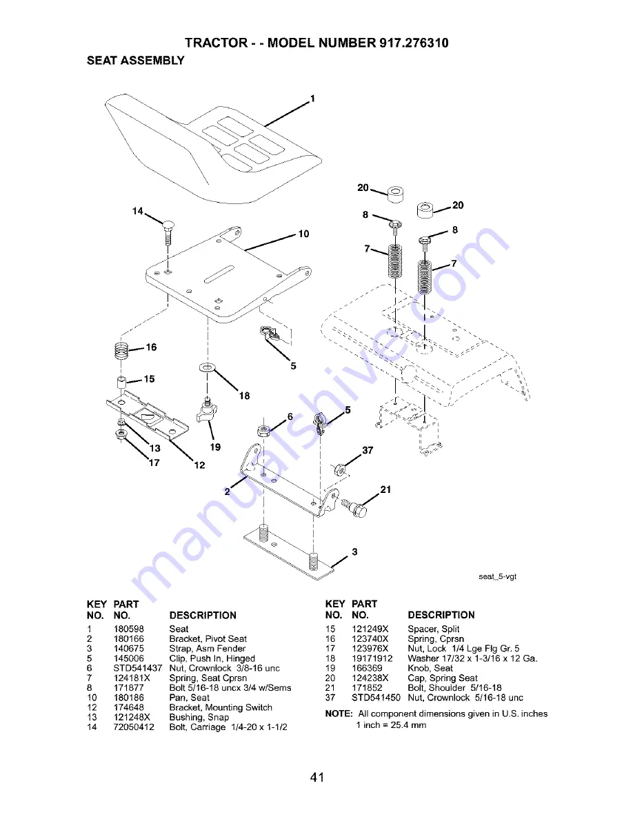 Craftsman 917.27631 Owner'S Manual Download Page 41