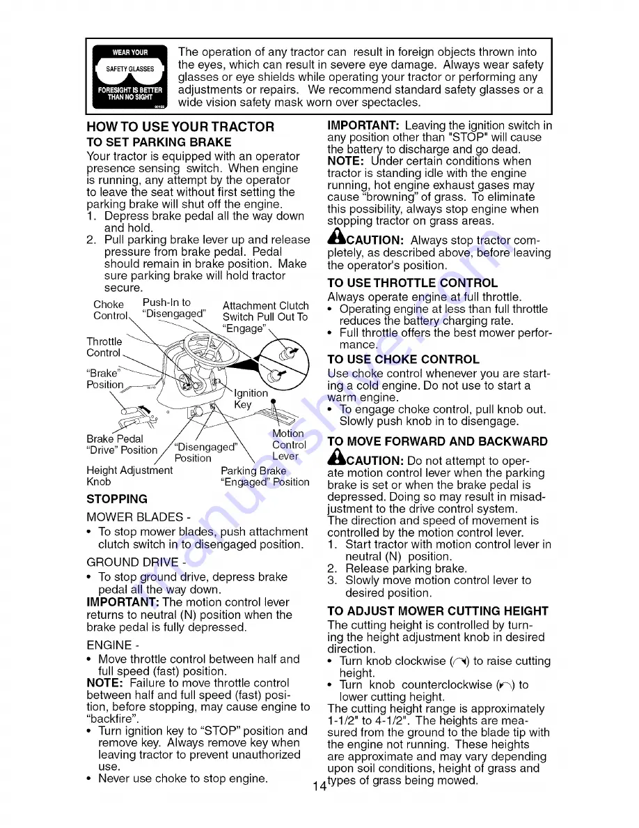 Craftsman 917.276341 Owner'S Manual Download Page 14