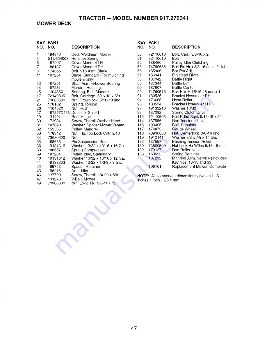 Craftsman 917.276341 Owner'S Manual Download Page 47