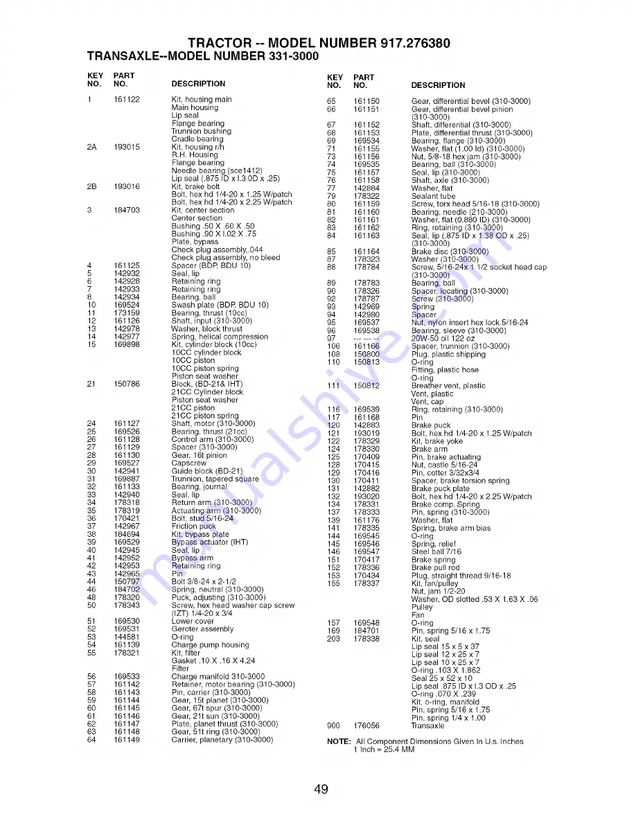 Craftsman 917.276380 Owner'S Manual Download Page 49