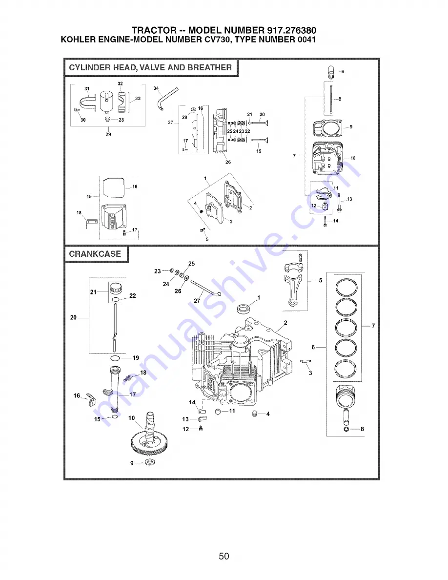 Craftsman 917.276380 Owner'S Manual Download Page 50