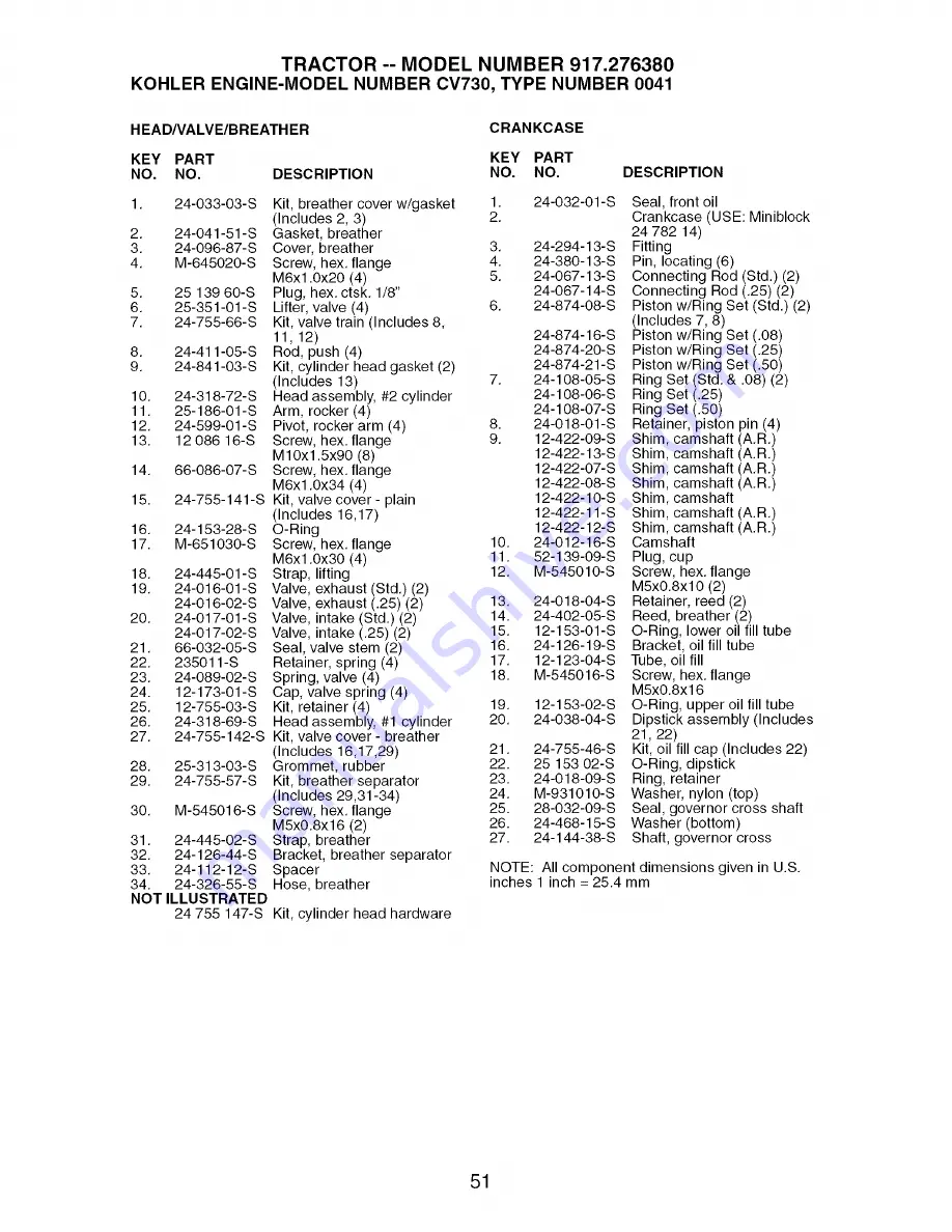 Craftsman 917.276380 Owner'S Manual Download Page 51