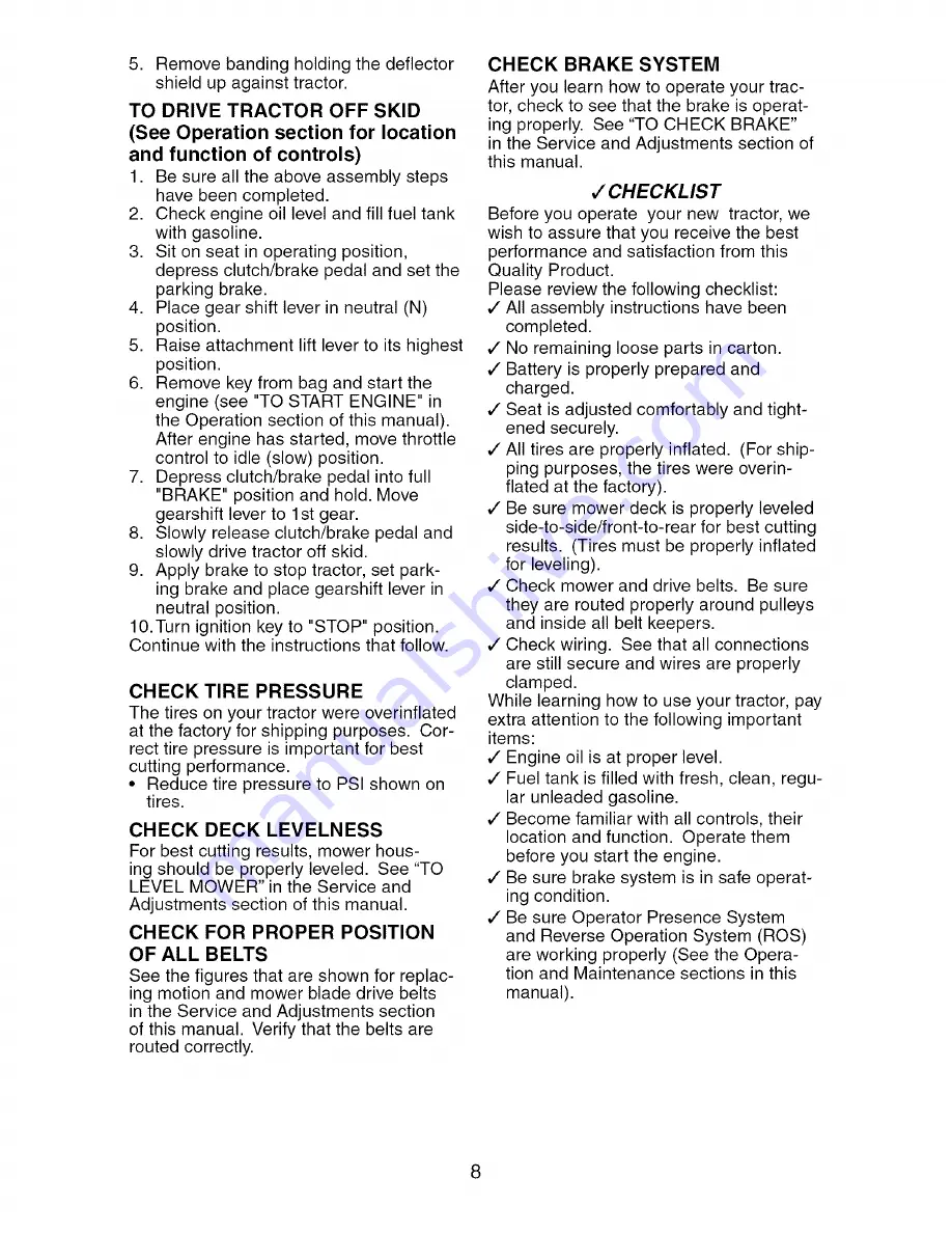 Craftsman 917.276630 Operator'S Manual Download Page 8