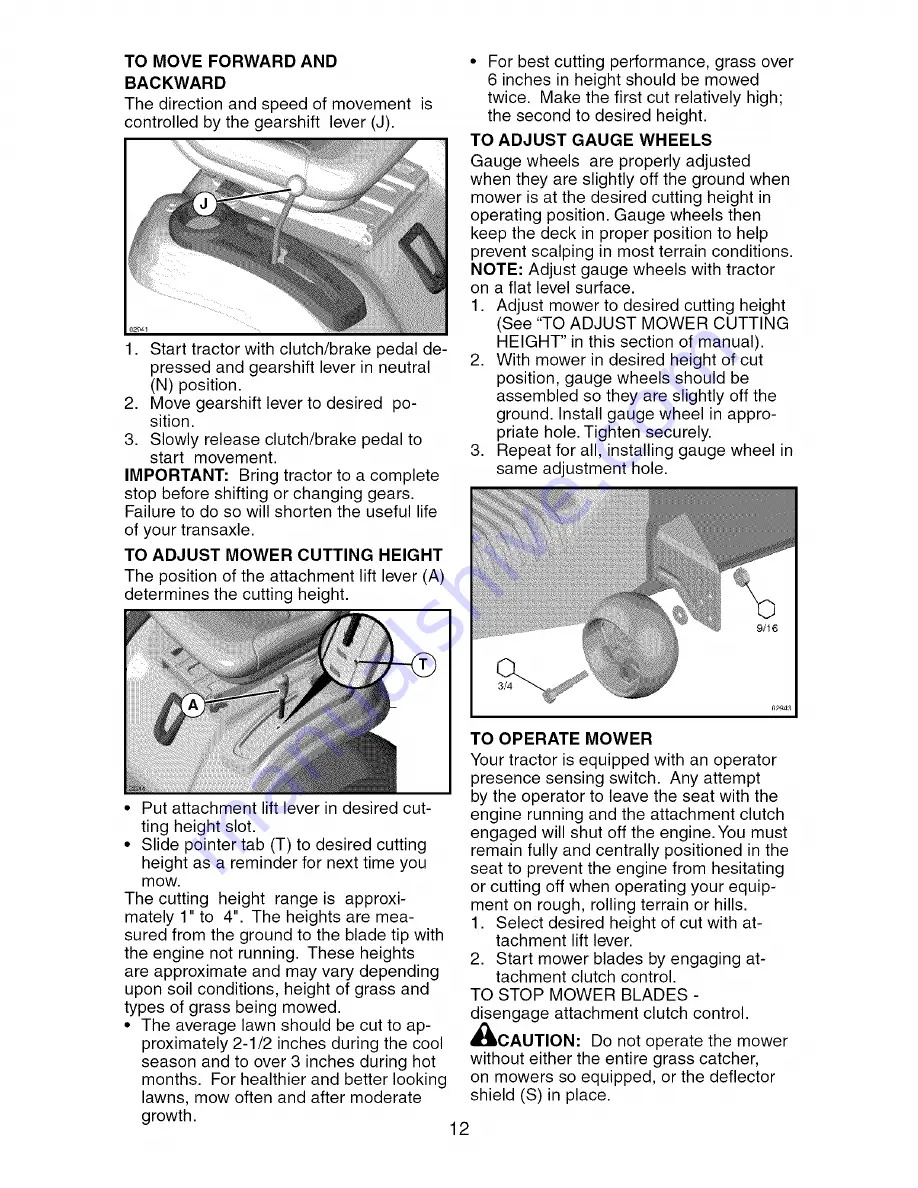 Craftsman 917.276630 Operator'S Manual Download Page 12