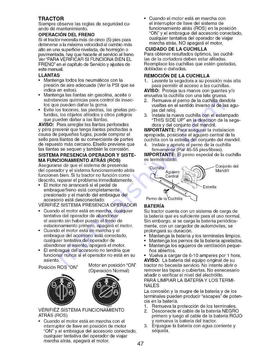 Craftsman 917.276630 Operator'S Manual Download Page 47