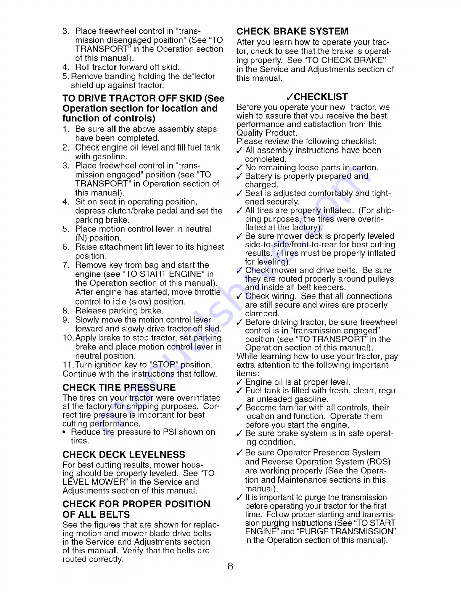 Craftsman 917.27664 Operator'S Manual Download Page 8