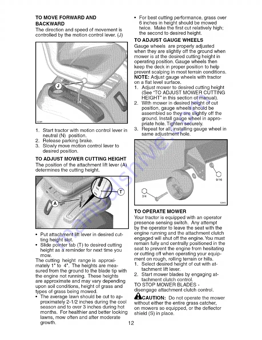 Craftsman 917.27664 Operator'S Manual Download Page 12