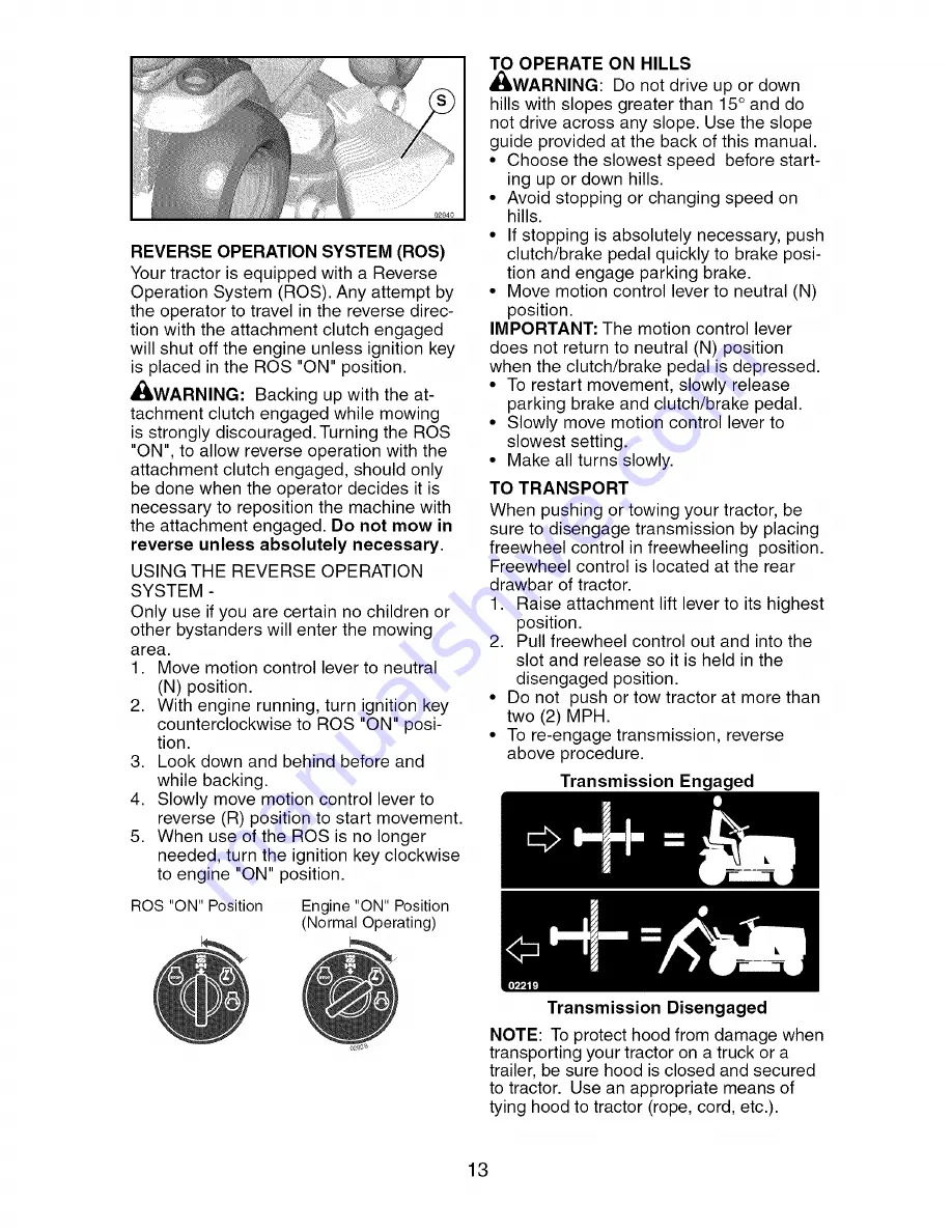 Craftsman 917.27664 Operator'S Manual Download Page 13