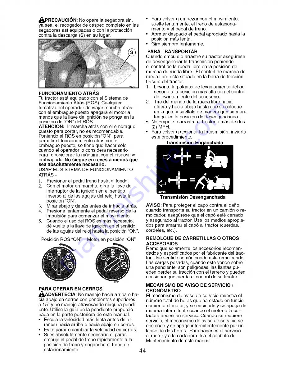 Craftsman 917.276640 Operator'S Manual Download Page 44