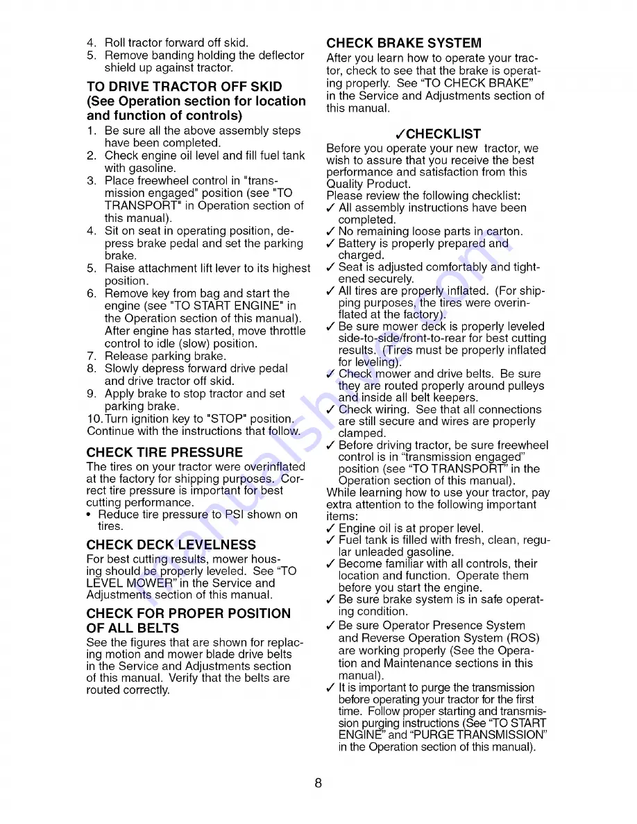 Craftsman 917.27668 Operator'S Manual Download Page 8