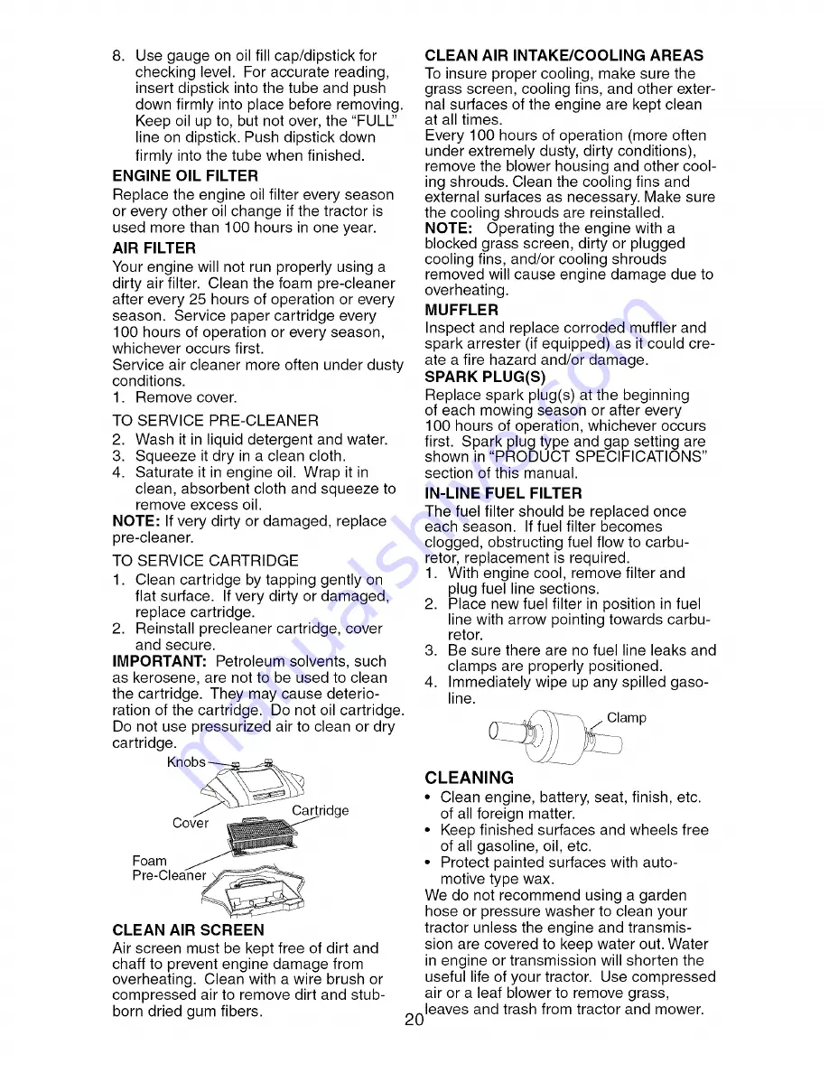 Craftsman 917.27668 Operator'S Manual Download Page 20