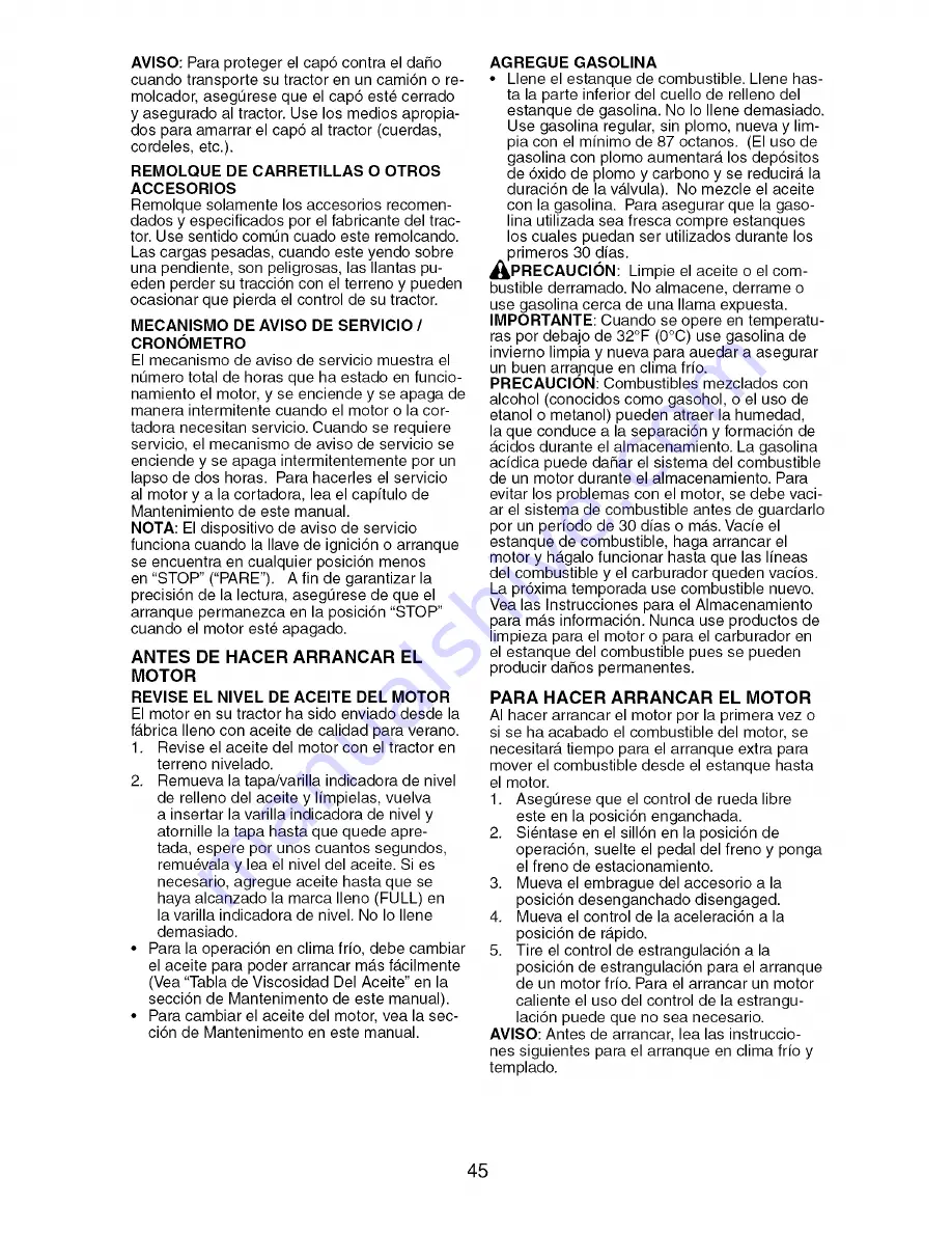 Craftsman 917.27668 Operator'S Manual Download Page 45