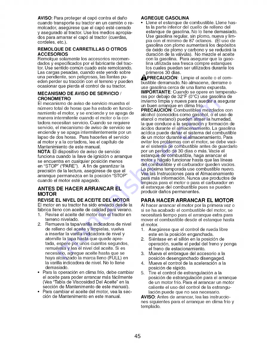 Craftsman 917.276680 Operator'S Manual Download Page 45