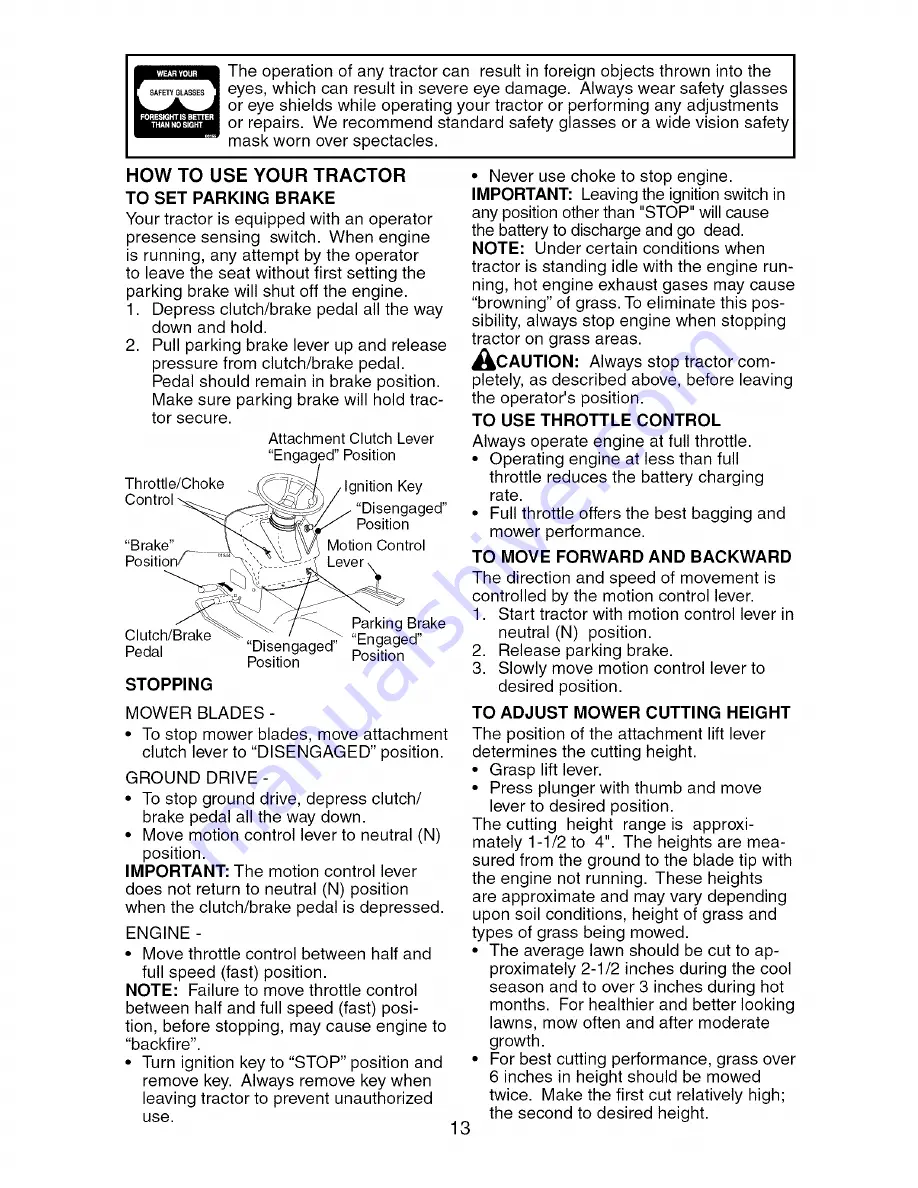 Craftsman 917.276760 Operator'S Manual Download Page 13