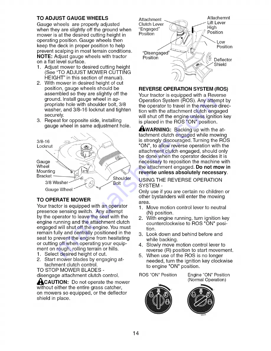 Craftsman 917.276781 Operator'S Manual Download Page 14