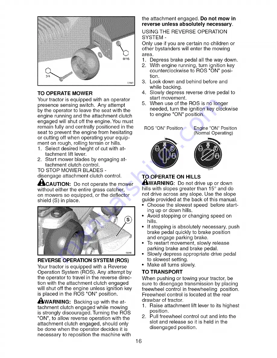 Craftsman 917.276800 Operator'S Manual Download Page 16