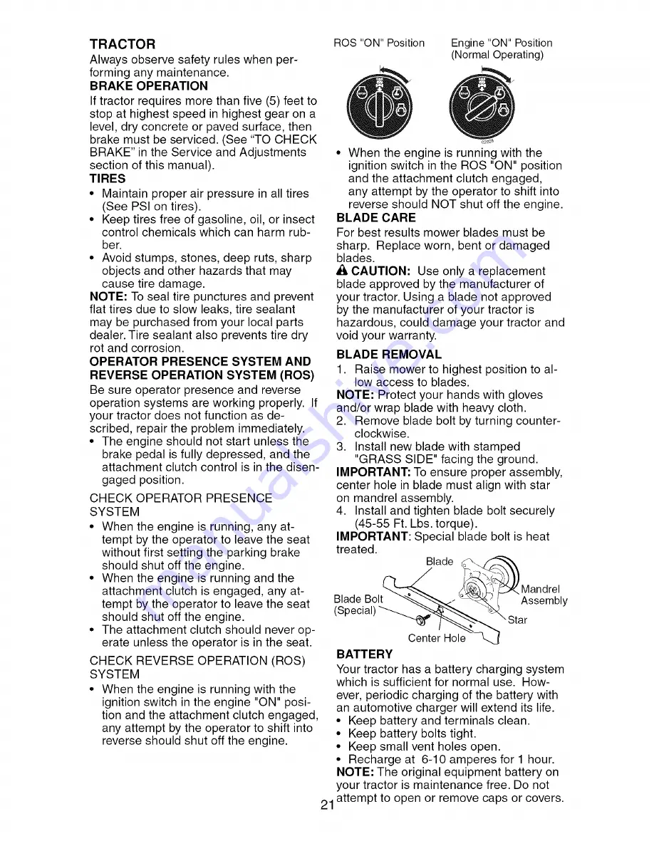 Craftsman 917.276800 Operator'S Manual Download Page 21