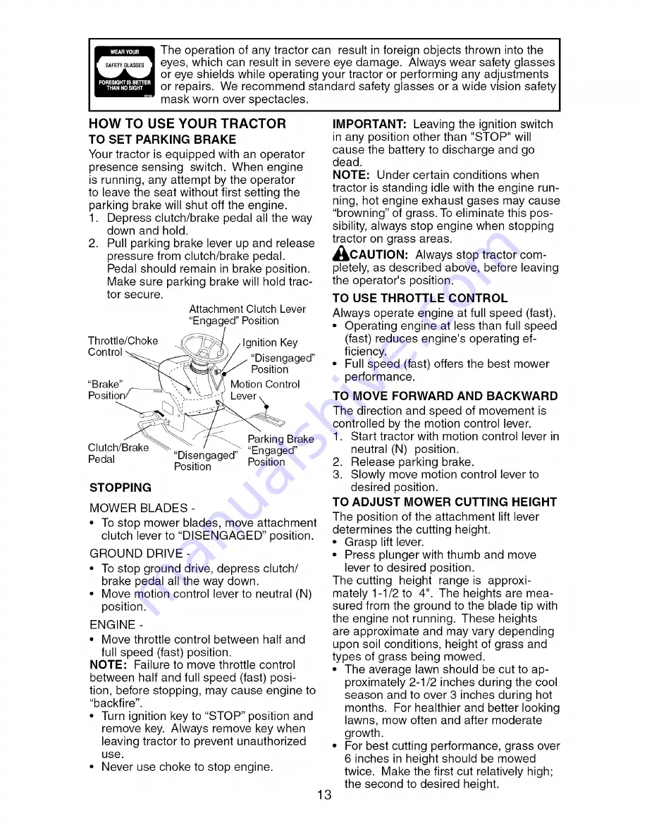 Craftsman 917.27682 Operator'S Manual Download Page 13