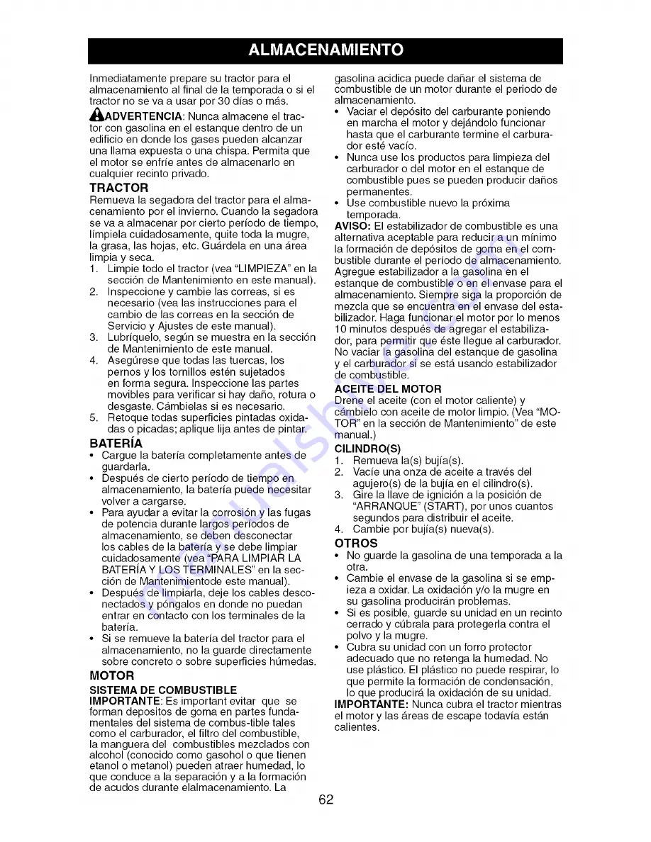 Craftsman 917.27682 Operator'S Manual Download Page 62