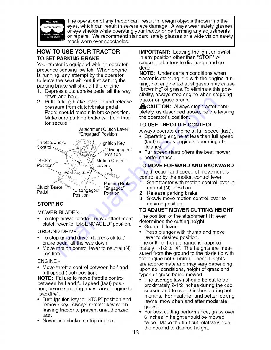 Craftsman 917.276820 Operator'S Manual Download Page 13